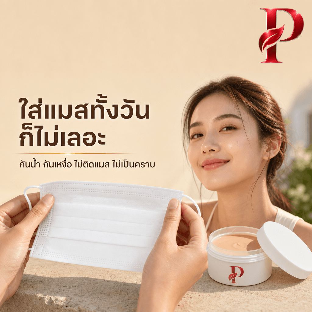 เนื้อครีมกันแดดแป้งทินท์ SPF50 PA+++ กันน้ำกันเหงื่อ ไม่ติดแมส (ขายเนื้อบัลค์ / รับผลิตในแบรนด์คุณ) รูปที่ 5