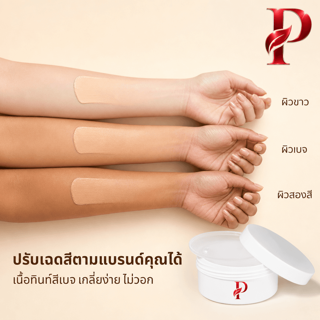 เนื้อครีมกันแดดแป้งทินท์ SPF50 PA+++ กันน้ำกันเหงื่อ ไม่ติดแมส (ขายเนื้อบัลค์ / รับผลิตในแบรนด์คุณ) รูปที่ 6