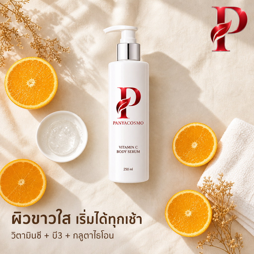 เนื้อเซรั่มวิตามินซี บอดี้ เซรั่ม เปิดผิวขาว (ขายเนื้อบัลค์ / รับผลิตในแบรนด์คุณ) รูปที่ 7