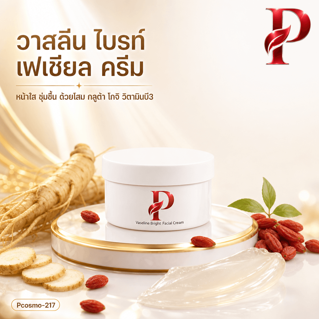 เนื้อครีมวาสลีนหน้าใส วาสลีน ไบรท์ เฟเชียล ครีม (ขายเนื้อบัลค์ / รับผลิตในแบรนด์คุณ)