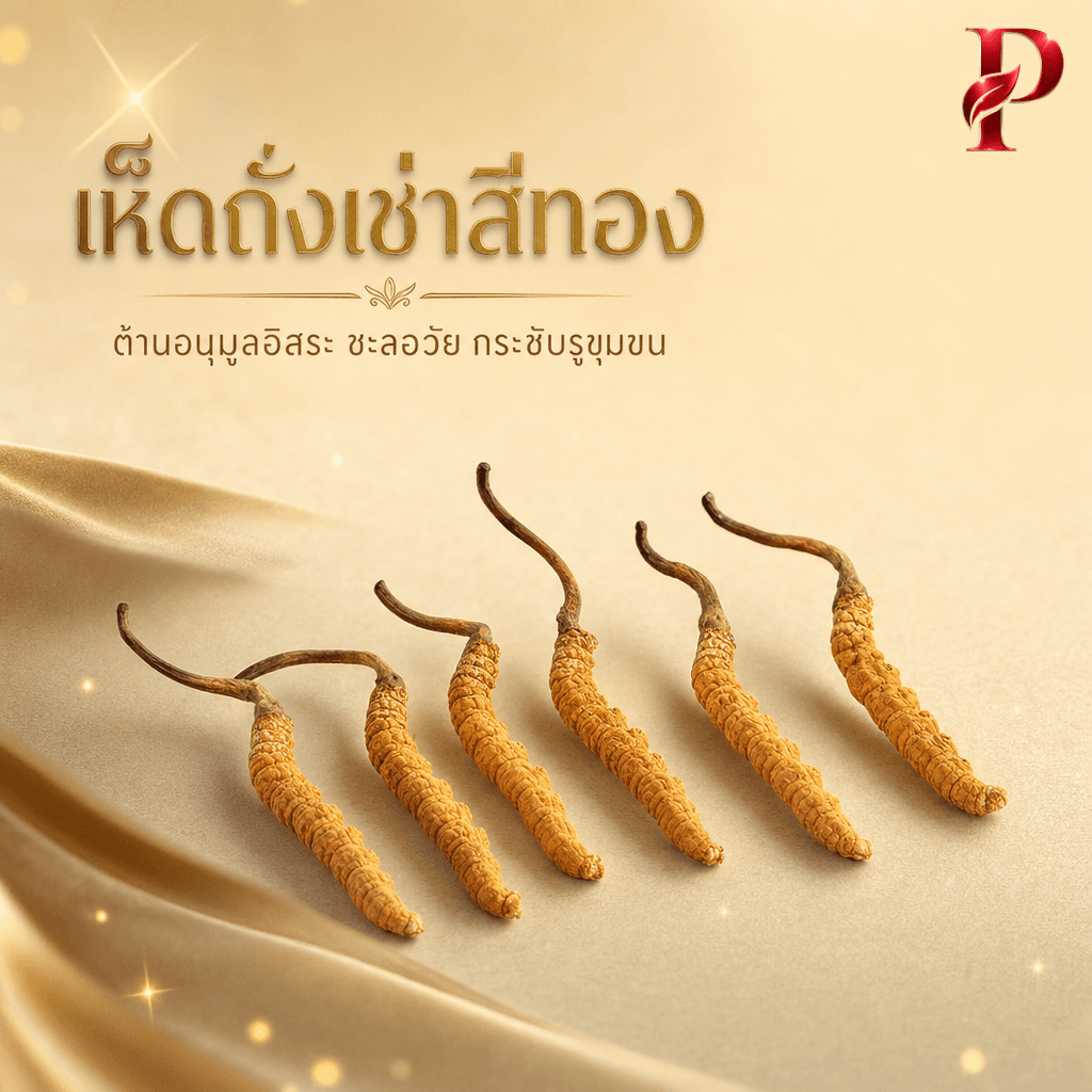 เนื้อครีมโสม+เห็ดถั่งเช่าทองคำ จินเส็ง คอร์ดี้เซ็ปส์ โกลด์ ครีม (ขายเนื้อบัลค์ / รับผลิตในแบรนด์คุณ) รูปที่ 5