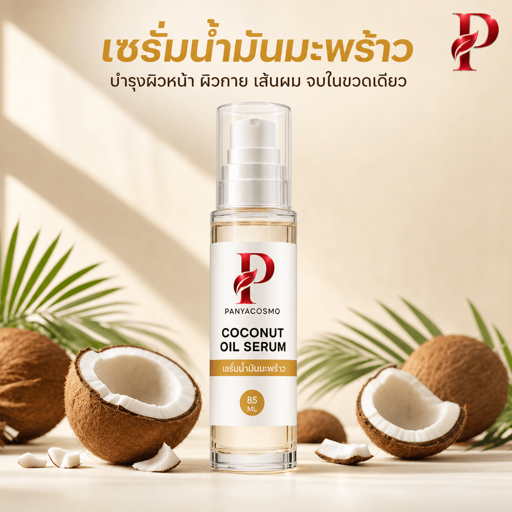เนื้อเซรั่มน้ำมันมะพร้าว โคโคนัท ออยล์ เซรั่ม 3-in-1 (ขายเนื้อบัลค์ / รับผลิตในแบรนด์คุณ)