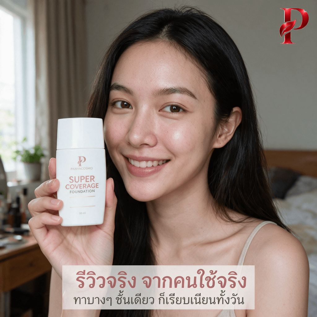 ครีมรองพื้นปกปิดสูง ซูเปอร์ คัฟเวอเรจ ฟาวน์เดชั่น ขนาด 30 / 50 มล. (พร้อมบรรจุขวด / รับผลิตในแบรนด์คุณ) รูปที่ 5