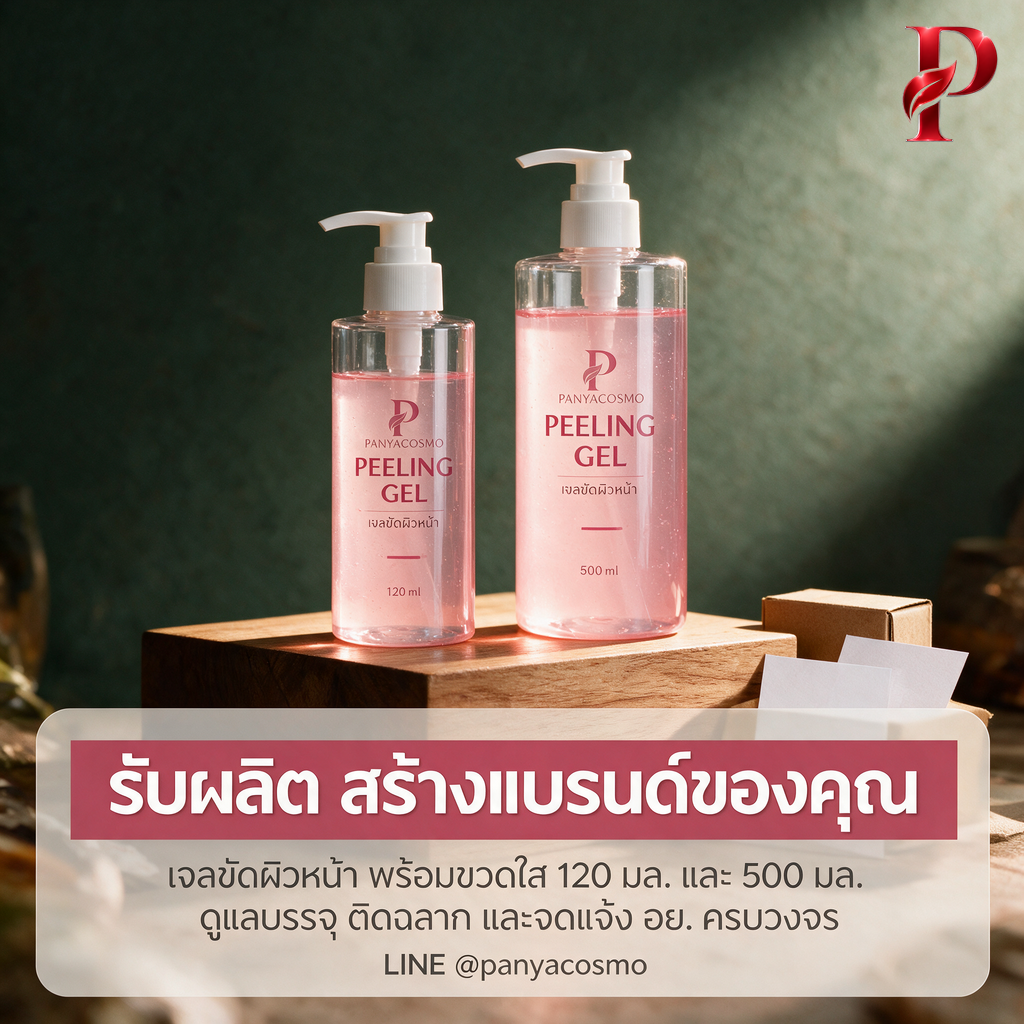 เจลขัดผิวหน้า ผลัดผิวเก่า (พีลลิ่ง เจล) ขนาด 120 / 500 มล. (พร้อมบรรจุขวด / รับผลิตในแบรนด์คุณ) รูปที่ 7
