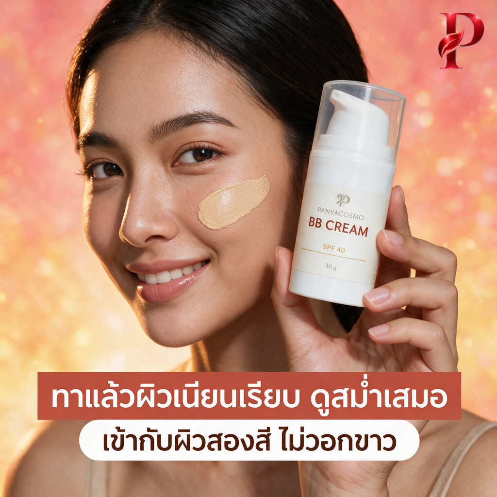 บีบีครีมกันแดด SPF 40 เนื้อเบจธรรมชาติ ขนาด 15 / 30 ก. (พร้อมบรรจุขวดปั๊มสุญญากาศ / รับผลิตในแบรนด์คุณ) รูปที่ 6